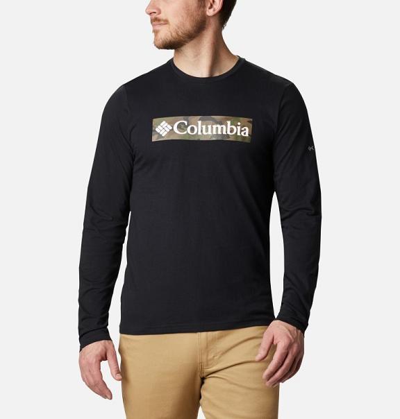 Columbia Lookout Point T-Shirt Black For Men's NZ72395 New Zealand